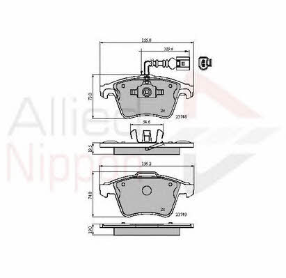 Comline ADB11311 Brake Pad Set, disc brake ADB11311