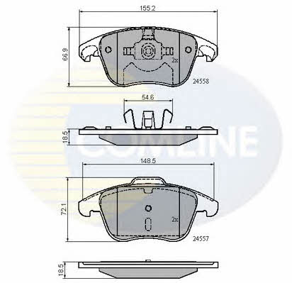 Comline CBP01720 Brake Pad Set, disc brake CBP01720