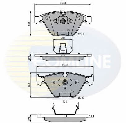 Comline CBP02033 Brake Pad Set, disc brake CBP02033