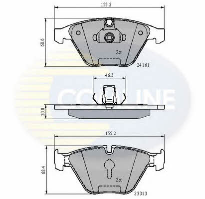 Comline CBP02100 Brake Pad Set, disc brake CBP02100