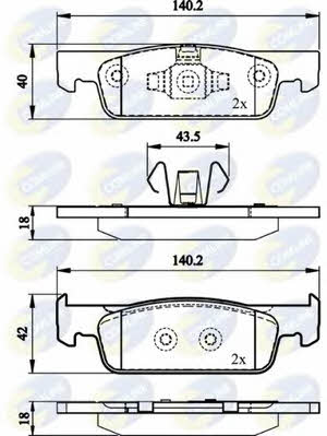Comline CBP02144 Brake Pad Set, disc brake CBP02144