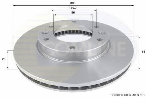 Comline ADC1085V Front brake disc ventilated ADC1085V