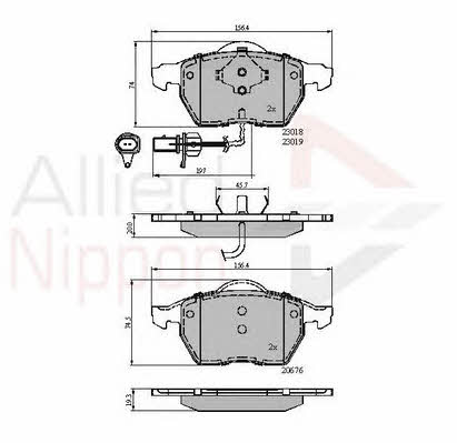 Comline ADB11542 Brake Pad Set, disc brake ADB11542