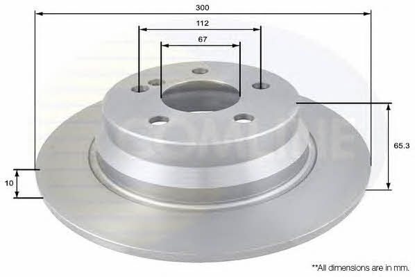 Comline ADC1625 Rear brake disc, non-ventilated ADC1625