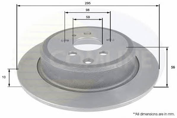 Comline ADC1829 Rear brake disc, non-ventilated ADC1829