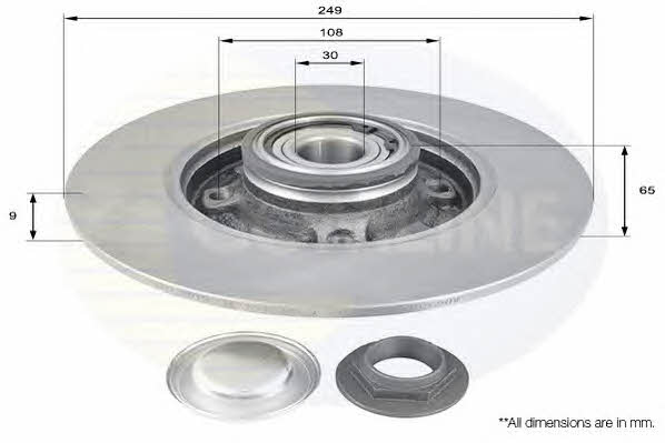 Comline ADC3002 Rear brake disc, non-ventilated ADC3002