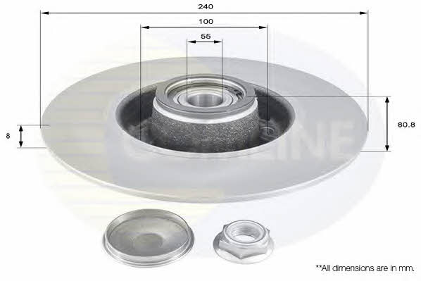 Comline ADC3010 Rear brake disc, non-ventilated ADC3010