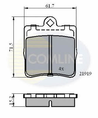 Comline CBP0454 Brake Pad Set, disc brake CBP0454