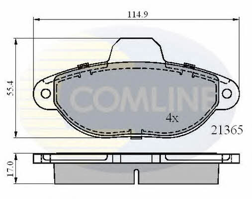 Comline CBP0509 Brake Pad Set, disc brake CBP0509