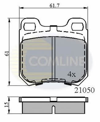 Comline CBP0741 Brake Pad Set, disc brake CBP0741