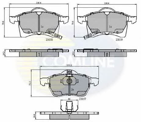 Comline CBP3583 Brake Pad Set, disc brake CBP3583