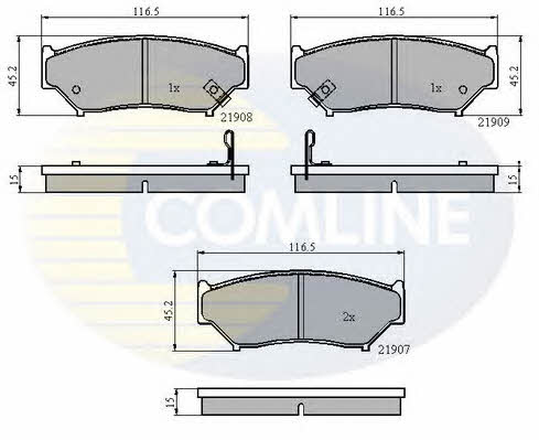 Comline CBP3587 Brake Pad Set, disc brake CBP3587