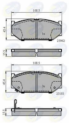 Comline CBP3998 Brake Pad Set, disc brake CBP3998