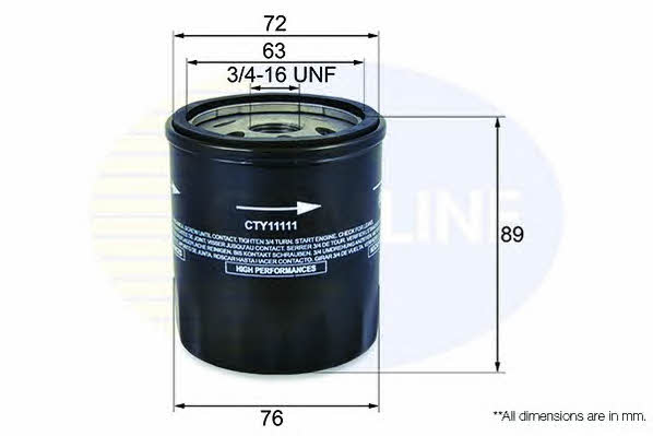 Comline CTY11111 Oil Filter CTY11111