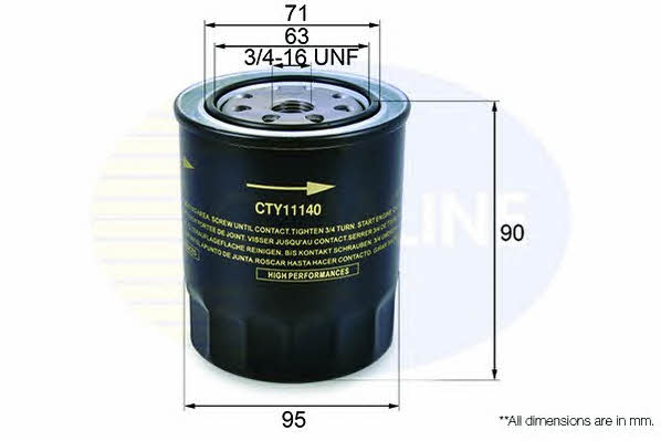 Comline CTY11140 Oil Filter CTY11140
