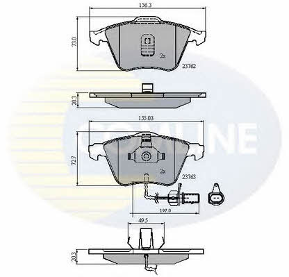 Comline CBP11200 Brake Pad Set, disc brake CBP11200