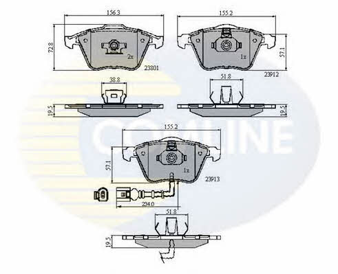 Comline CBP11628 Brake Pad Set, disc brake CBP11628