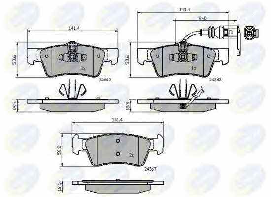 Comline CBP12015 Brake Pad Set, disc brake CBP12015