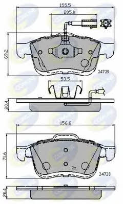 Comline CBP12032 Brake Pad Set, disc brake CBP12032