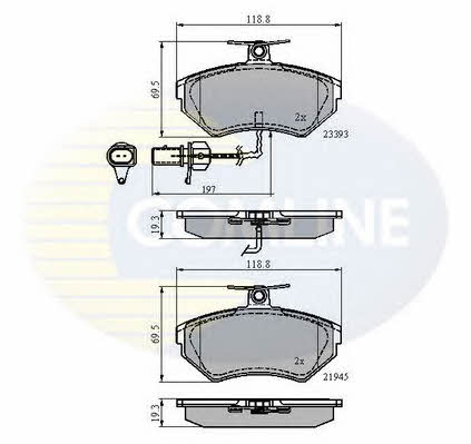 Comline CBP1736 Brake Pad Set, disc brake CBP1736