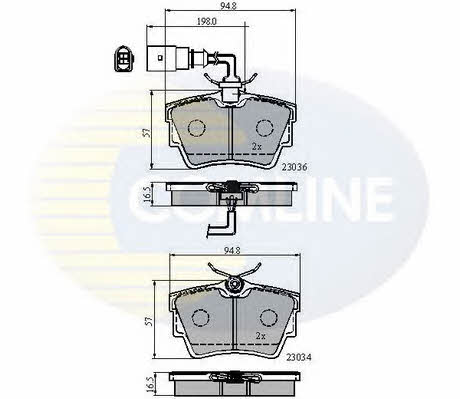 Comline CBP1874 Brake Pad Set, disc brake CBP1874