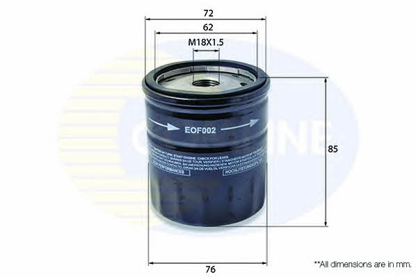 Comline EOF002 Oil Filter EOF002