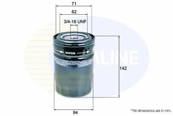 Comline EOF029 Oil Filter EOF029