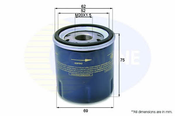 Comline EOF042 Oil Filter EOF042