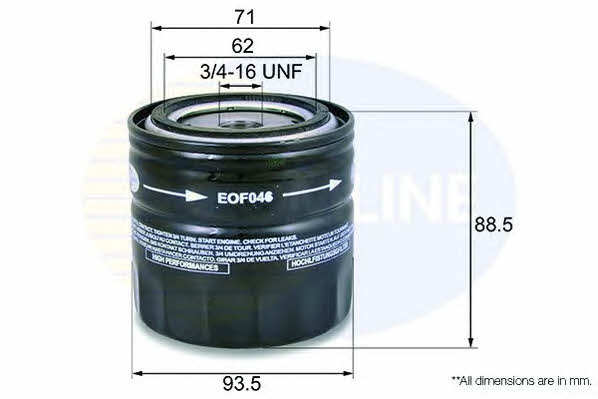 Comline EOF046 Oil Filter EOF046