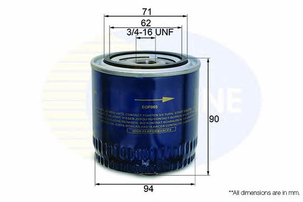 Comline EOF065 Oil Filter EOF065