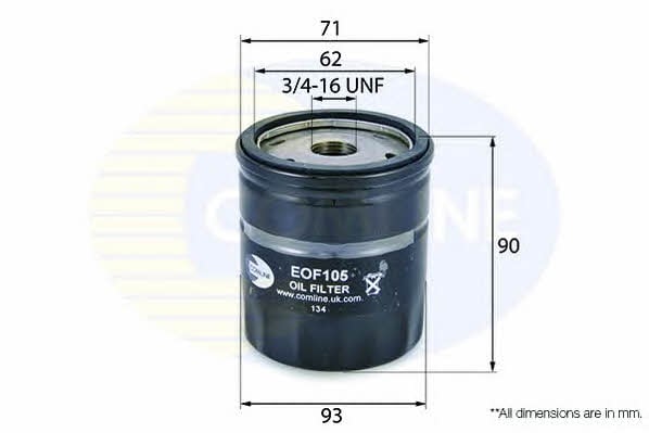Comline EOF105 Oil Filter EOF105