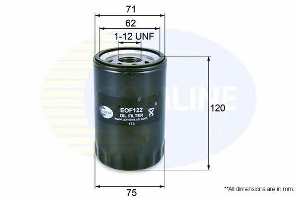 Comline EOF122 Oil Filter EOF122