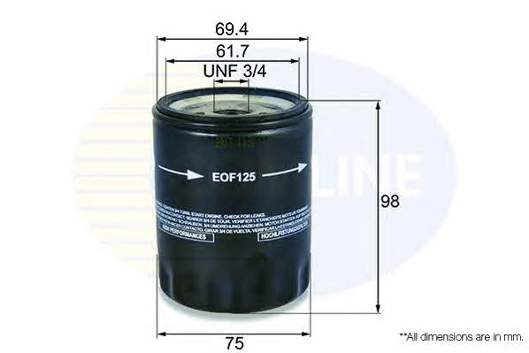 Comline EOF125 Oil Filter EOF125