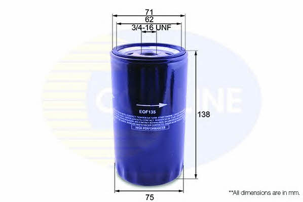 Comline EOF135 Oil Filter EOF135