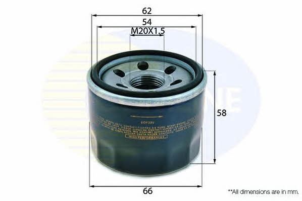 Comline EOF220 Oil Filter EOF220