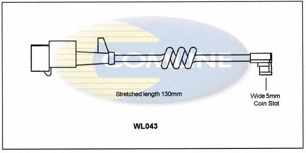 Comline WL043 Warning contact, brake pad wear WL043