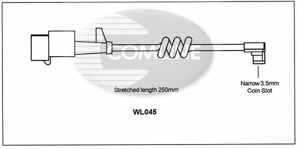 Comline WL045 Warning contact, brake pad wear WL045