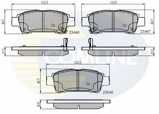 Comline CBP31133 Brake Pad Set, disc brake CBP31133