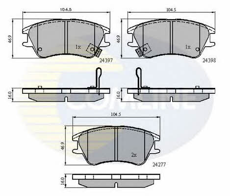 Comline CBP31298 Brake Pad Set, disc brake CBP31298