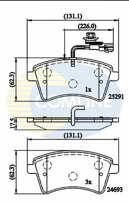 Comline CBP11707 Brake Pad Set, disc brake CBP11707