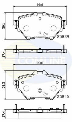 Comline CBP32234 Brake Pad Set, disc brake CBP32234