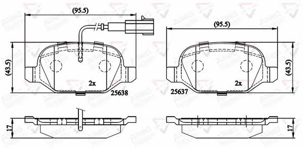 Comline ADB11559 Brake Pad Set, disc brake ADB11559