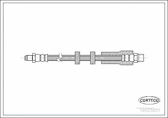Flexible brake line Volvo C70: 19025851 Corteco Brake Hose