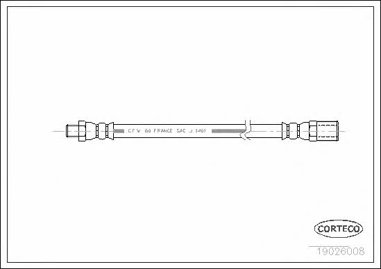 Corteco 19026008 Brake Hose 19026008