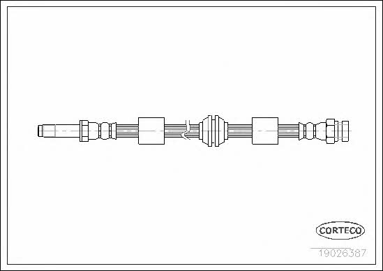 Corteco 19026387 Brake Hose 19026387 19026387 Corteco Brake Hose