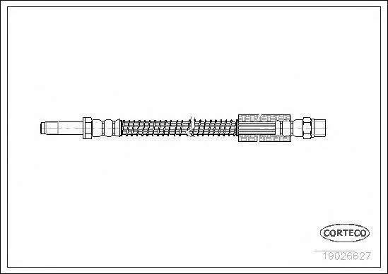 Flexible brake pipe Volvo S70: 19026627 Corteco Brake Hose
