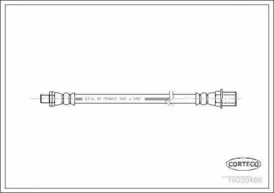 Corteco 19020486 Brake Hose 19020486