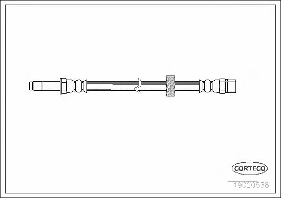 Corteco 19020538 Brake Hose 19020538 19020538 Corteco Brake Hose
