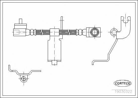 Corteco 19030322 Brake Hose 19030322