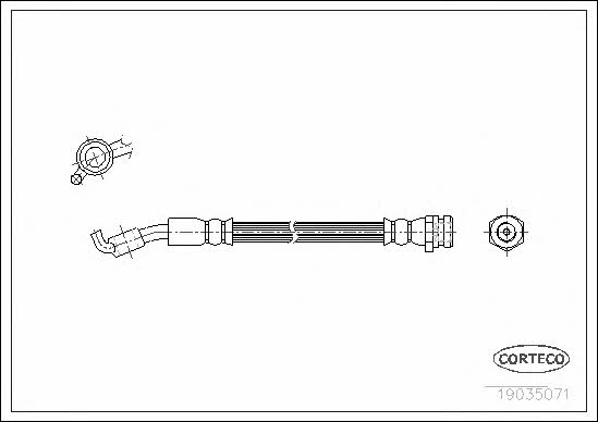 Corteco 19035071 Brake Hose 19035071